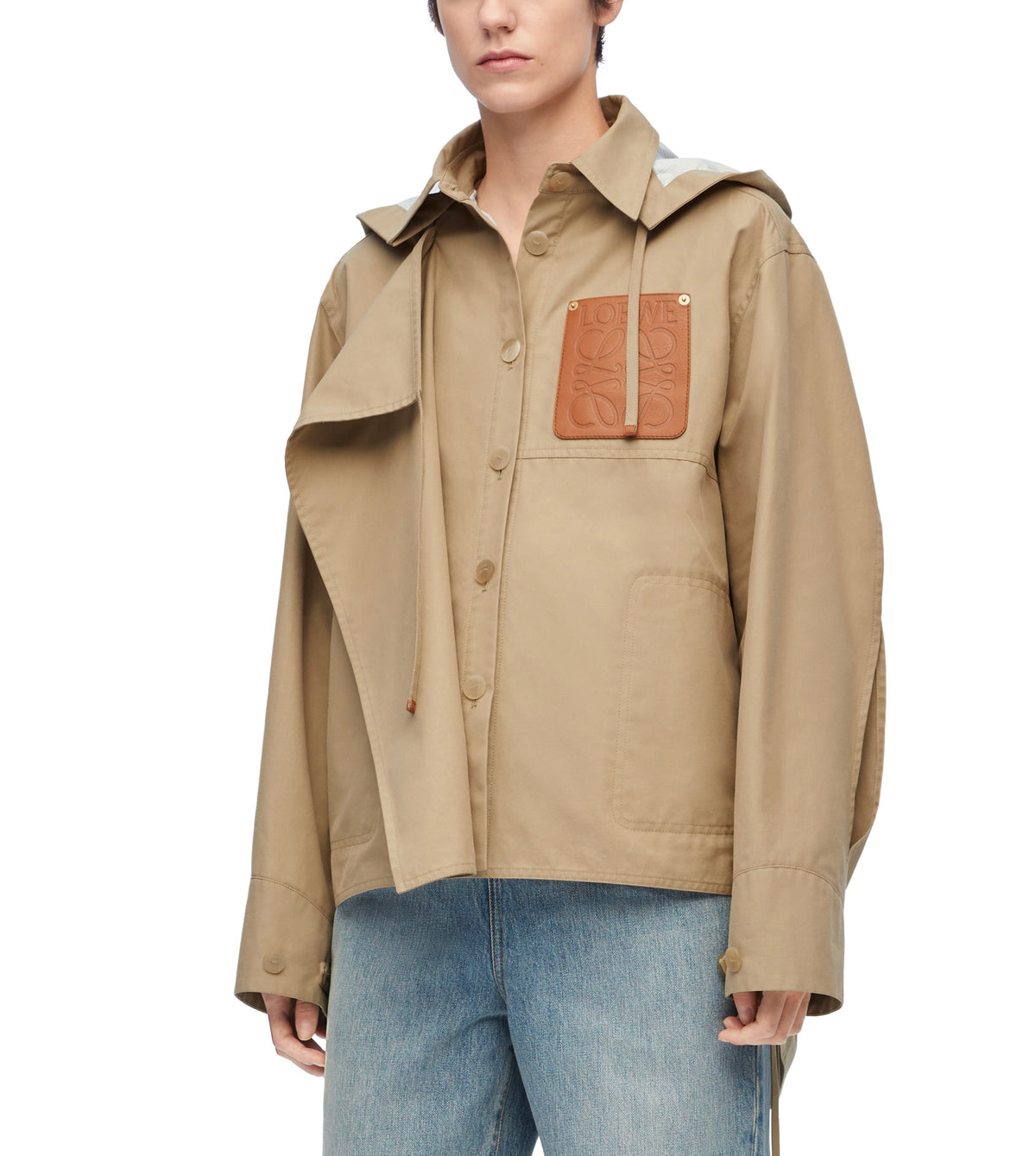 Loewe hooded parka in cotton,loewe on sale,loewe Loewe jacket online shop,loewe outlet,loewe S540Y02X10 ,loewe jacket,loewe c