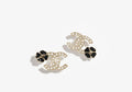 Chanel studs earrings,Chanel Camellia earrings,Chanel Camellia earrings on sale,Chanel earrings 2025ss,Chanel CC logo earring