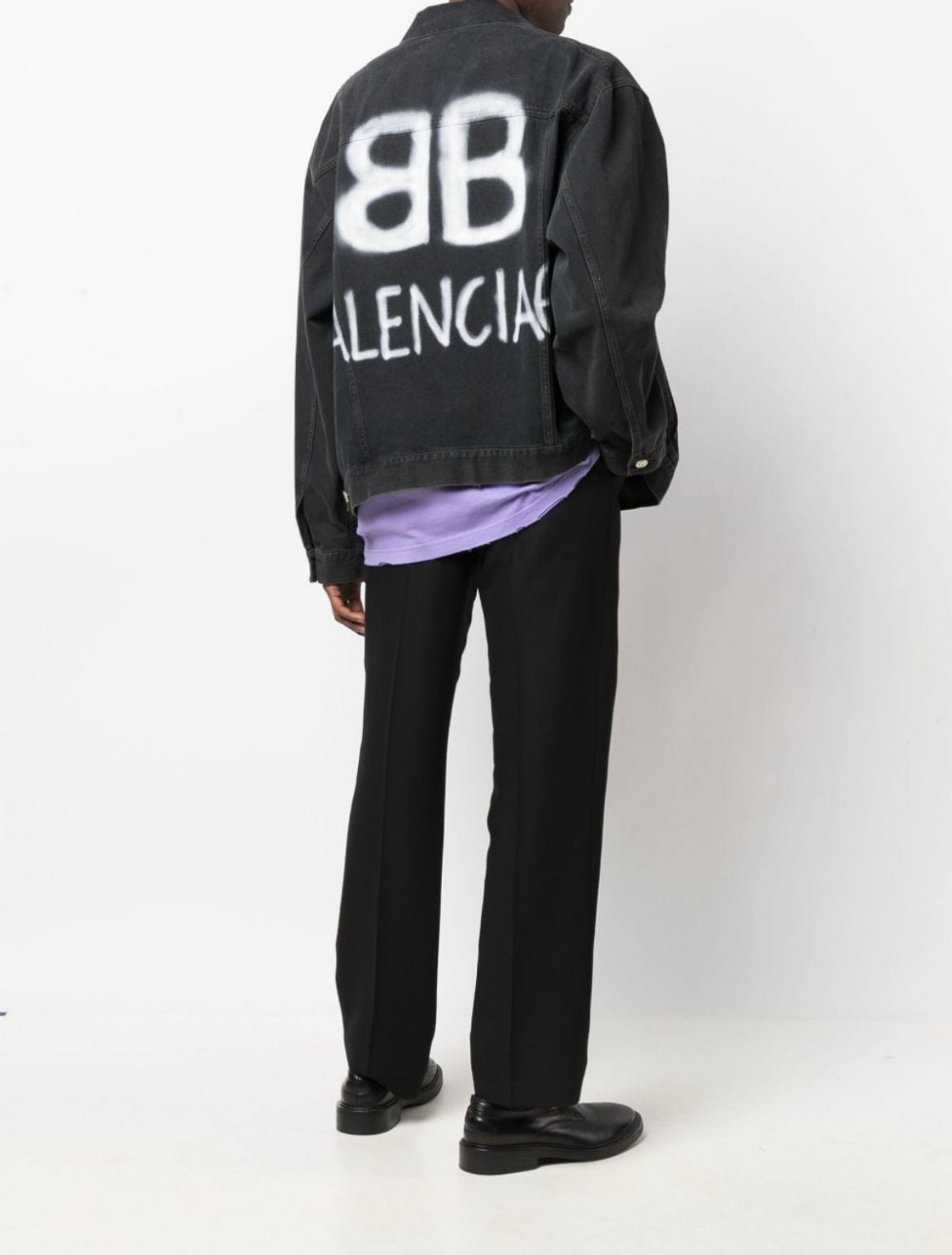 Balenciaga spray paint logo denim jacket,balenciaga denim jacket,balenciaga jacket,BALENCIAGA,balenciaga  on sale,balenciag o