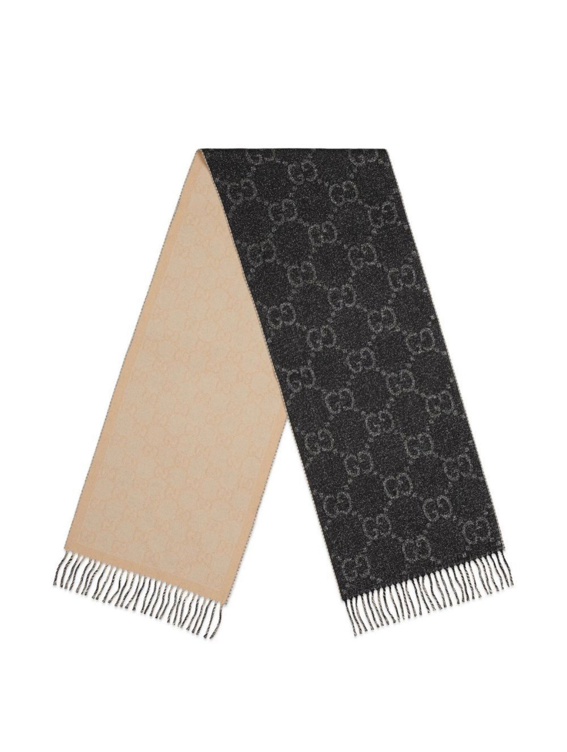 Gucci GG jacquard wool scarf,Gucci 7277243GABR,Gucci scarf authentic,Gucci scarf discount,Gucci scarf online,Gucci scarf outl