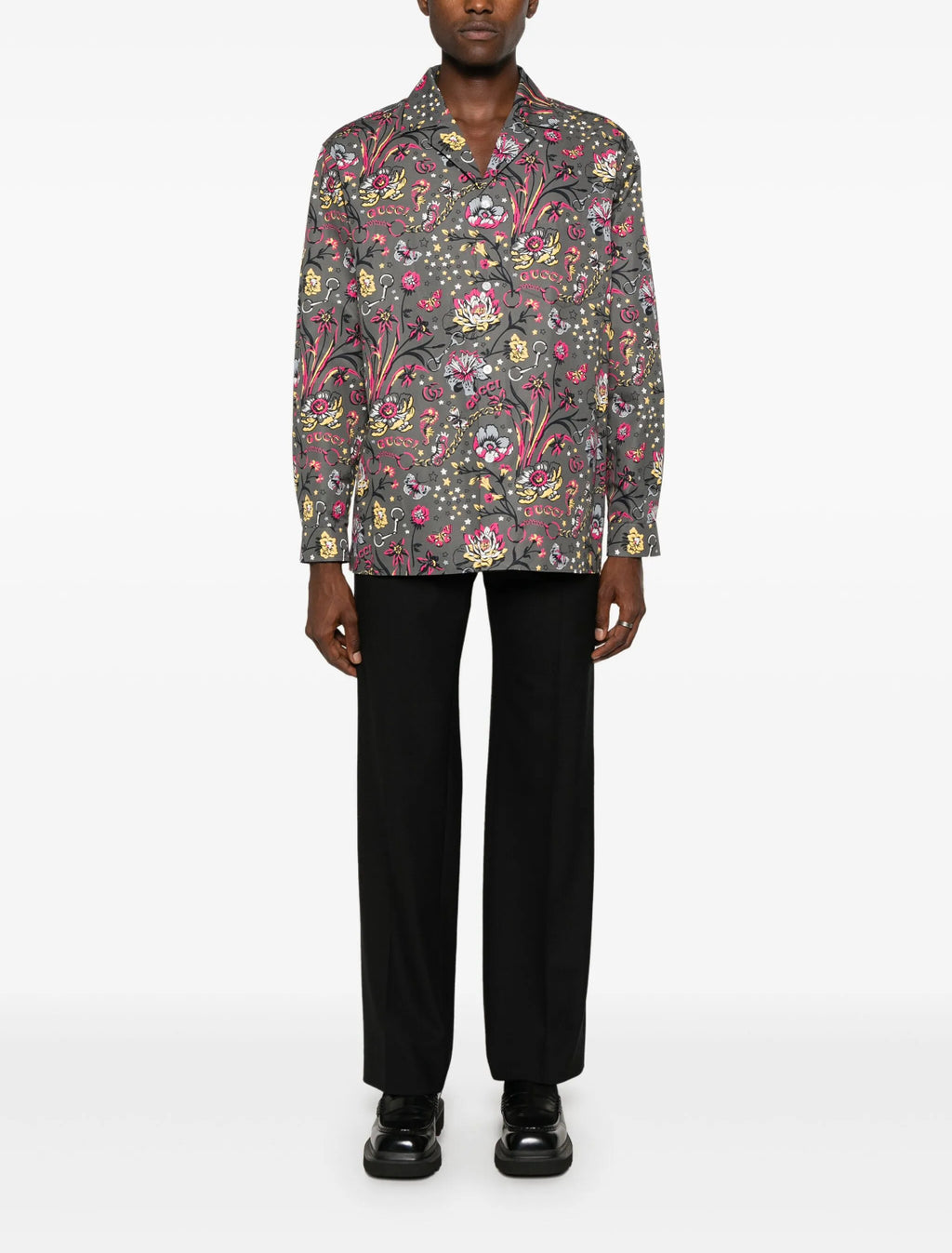 Gucci 795200 ZAQ82,Gucci floral print shirt,Gucci floral shirt,Gucci floral oversized shirt,Gucci floral shirt on sale,Gucci