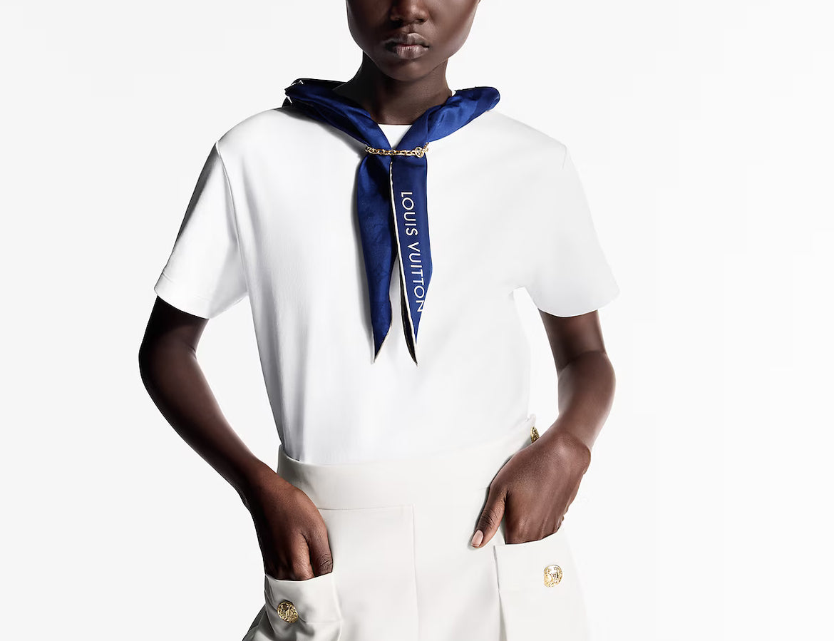 Louis Vuitton 1AHJ08,LV 1AHJ08,Louis Vuitton nautical scarf T-shirt,LV nautical scarf T-shirt,Louis Vuitton scarf T-shirt,LV