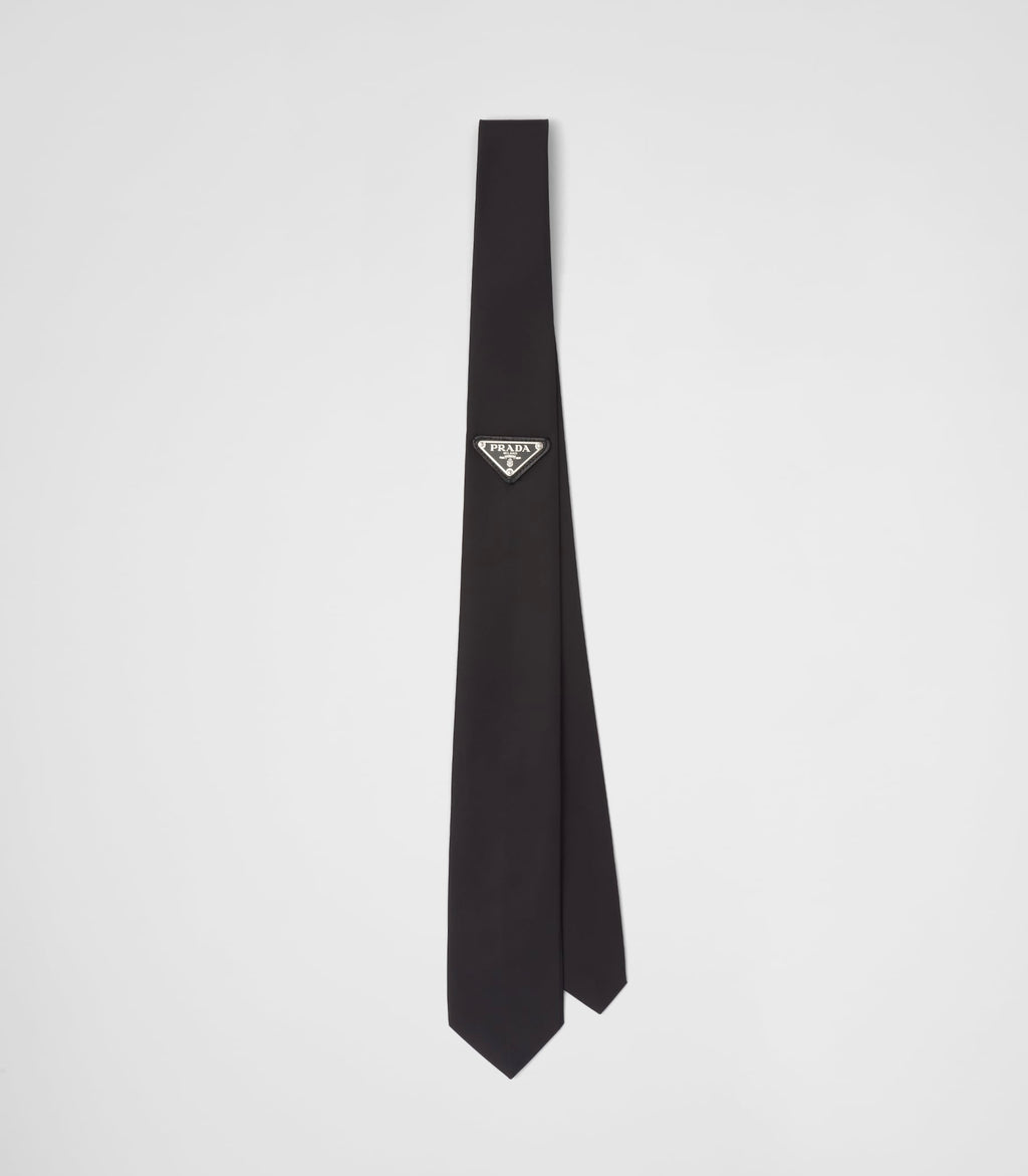 Winniemodo,Winnie modo,Prada re-nylon gabardine tie,Prada tie triangle logo,Prada tie blue,Prada tie black,Prada tie,Prada ti
