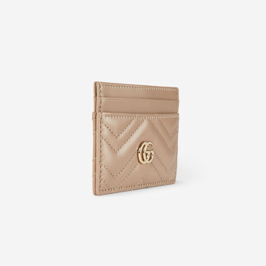 Gucci 443127 DTDHD,Gucci GG Marmont card case,Gucci GG Marmont card holder,Gucci Taupe card holder,Gucci GG logo taupe card h