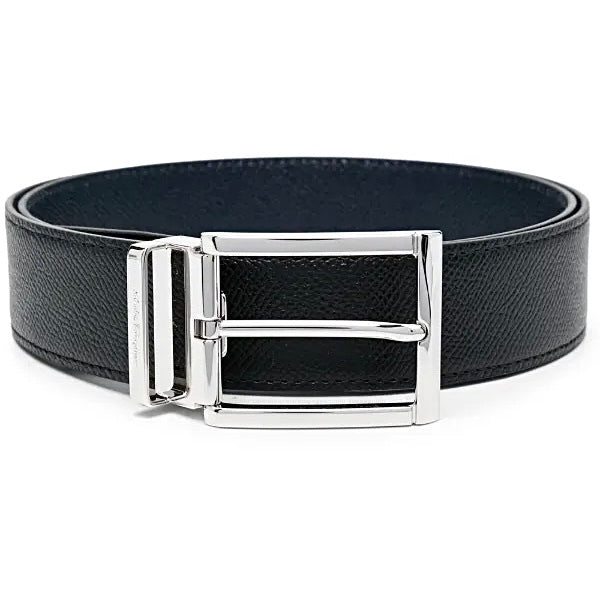 Ferragamo buckle-fastened leather belt ,Ferragamo leather belt,Ferragamo silver buckle leather belt,Ferragamo black leather b