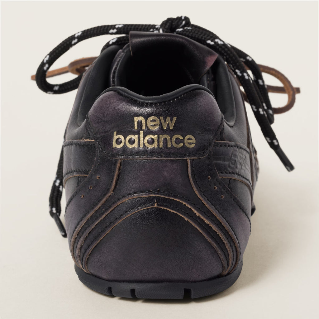 MIU MIU 5E165E,MIU MIU x New balance 5E165E,New Balance x Miu Miu 350 leather sneakers,New Balance x Miu Miu black leather sn