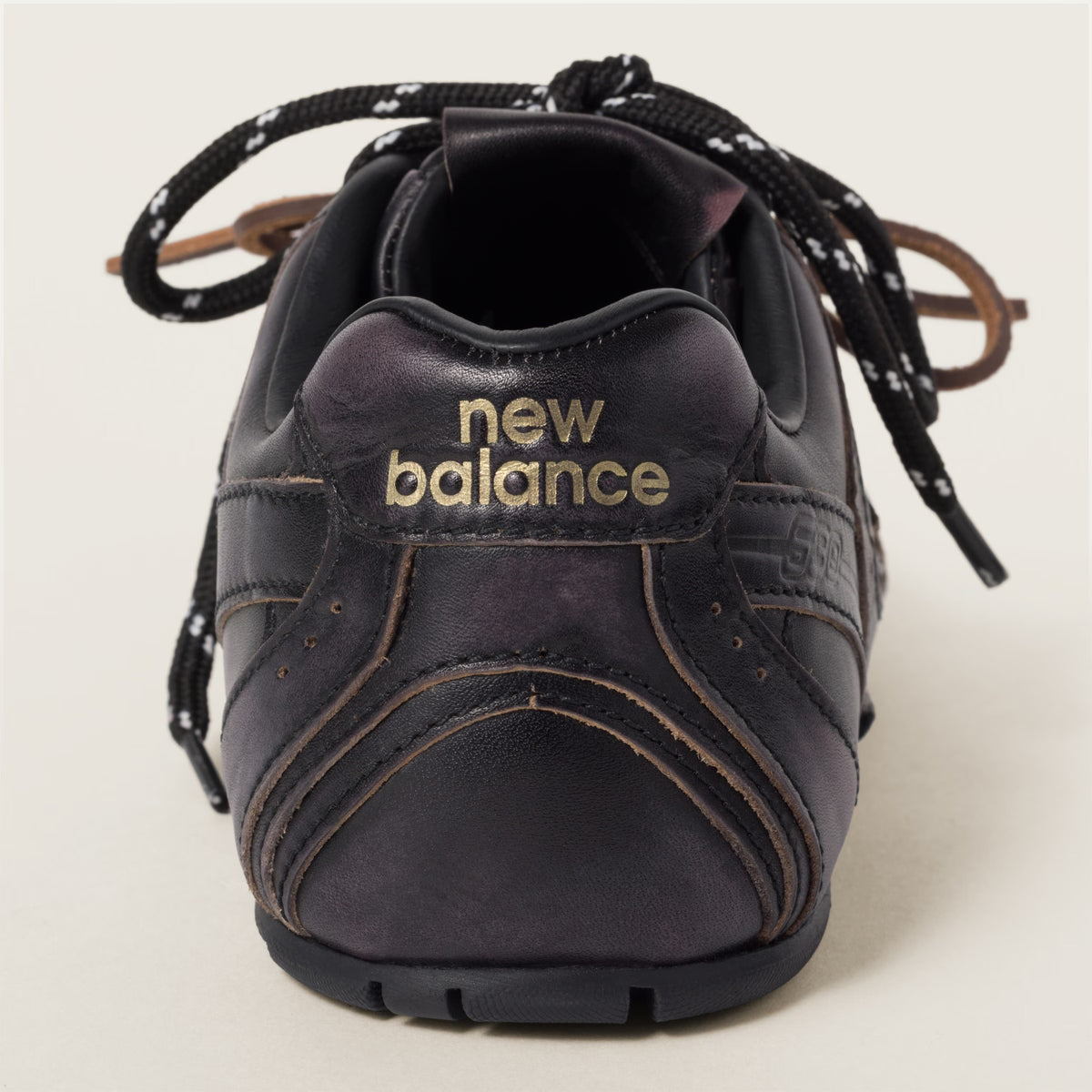MIU MIU 5E165E,MIU MIU x New balance 5E165E,New Balance x Miu Miu 350 leather sneakers,New Balance x Miu Miu black leather sn