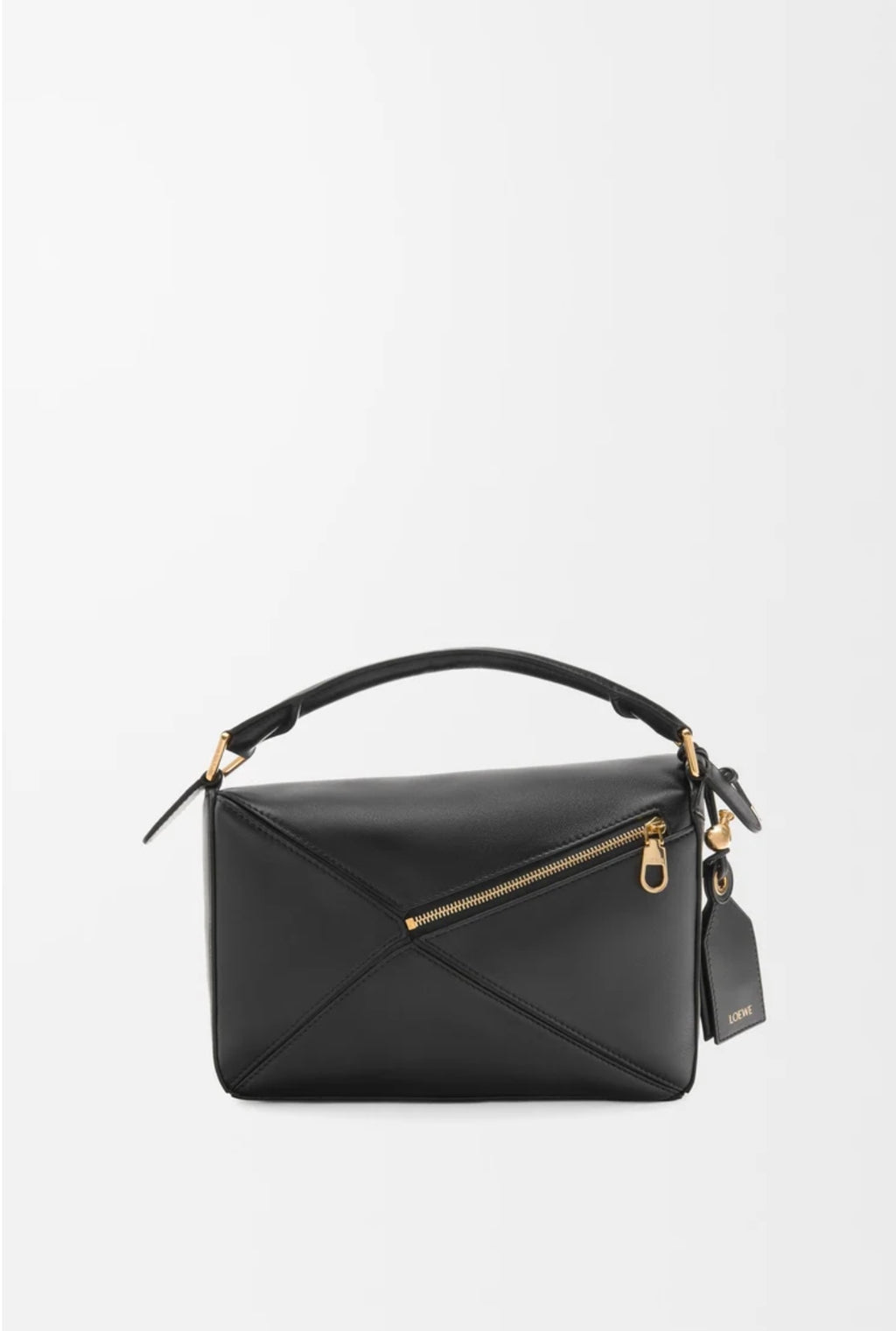 Loewe puzzle bag,Loewe puzzle black bag,Loewe puzzle bag small,Loewe small featherlight puzzle bag,Loewe bag,Loewe Lambskin p