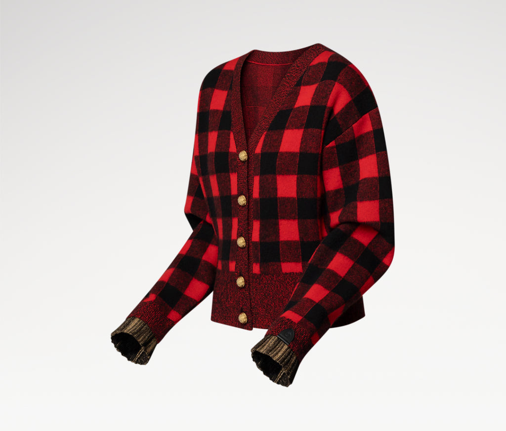 Winniemodo,Winnie modo,Louis Vuitton 1AIRDL,LV 1AIRDL,Louis Vuitton checkered cardigan,LV checkered cardigan,Louis Vuitton ca