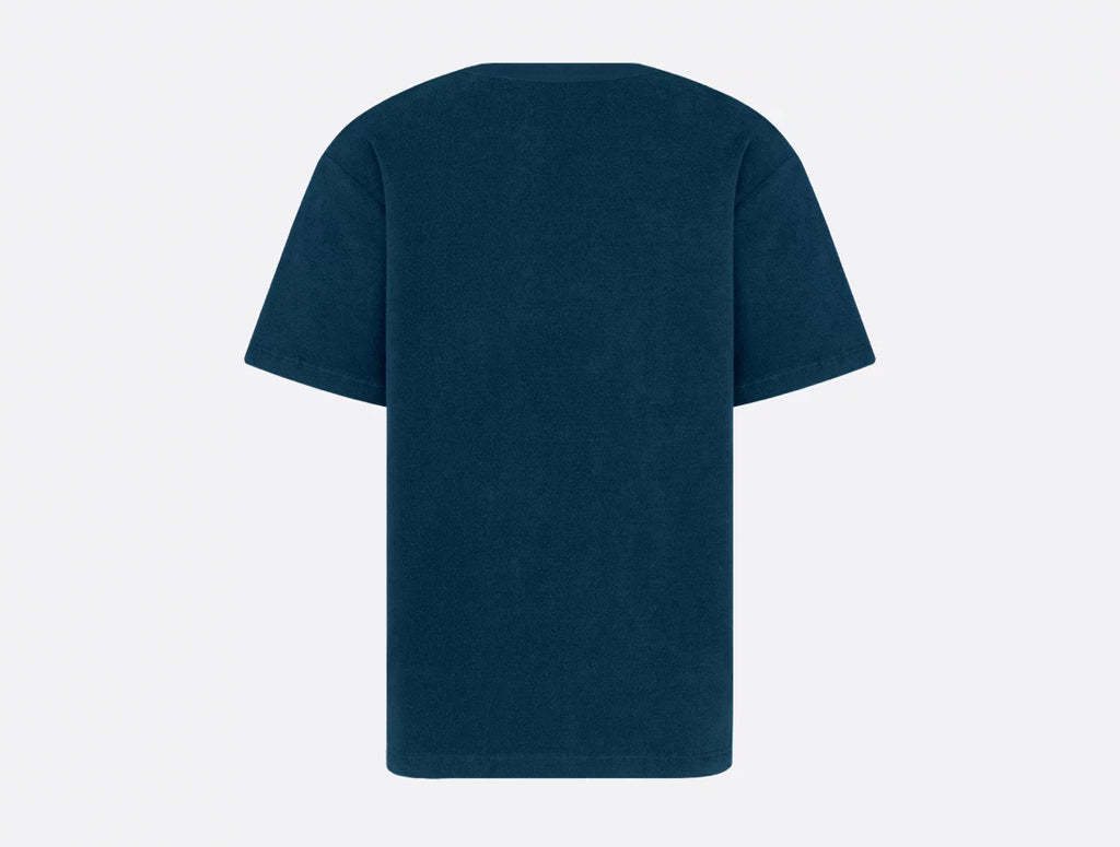 Dior 593J696F3006,Christian Dior Couture T-shirt,Dior t-shirt Christian Dior logo,Dior t-shirt white,Dior t-shirt blue,Dior t