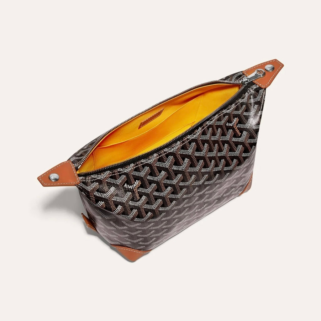 Goyard Bowling 25 Toiletry Bag,Goyard Bowling 25 bag price,Goyard Bowling 25 Toiletry Bag black Tan,Goyard Toiletry Bag black