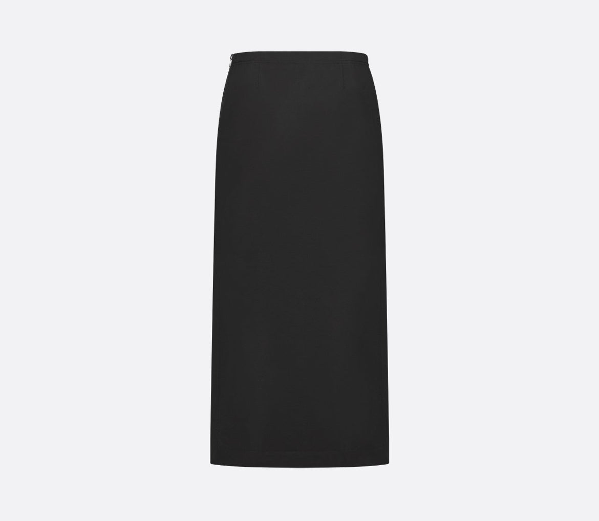 Dior 527J30A2205,Dior mid length skirt,Dior mid length black skirt,Dior black skirt,Dior skirt 2025,Dior skirt Dior logo at s