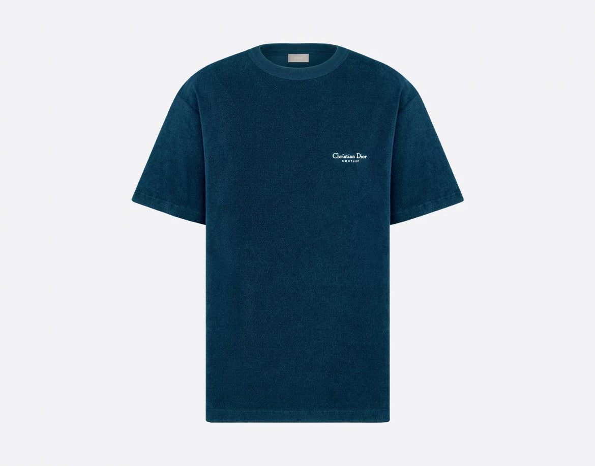 Dior 593J696F3006,Christian Dior Couture T-shirt,Dior t-shirt Christian Dior logo,Dior t-shirt white,Dior t-shirt blue,Dior t