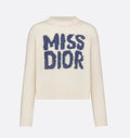 Dior 454S57AM103,Miss Dior sweater,Miss Dior knit sweater,Miss Dior knitwear,Miss Dior cashmere top,Miss Dior black sweater,D