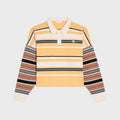 Celine RY0BX886Z,Celine loose polo in striped cotton,Celine striped polo,Celine striped polo womens,Celine yellow striped pol