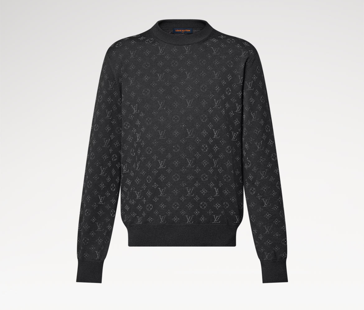 LV 1AGJU3,Louis Vuitton 1AGJU3,LV crewneck,Lv sweater,LV knitwear,LV pullover,LV cotton sweater,LV pullover mens,LV pullover