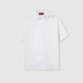 Gucci 806255 XJG14,Gucci printed polo shirt,Gucci polo shirt red,Gucci polo shirt white,Gucci polo shirt mens,Gucci polo shir