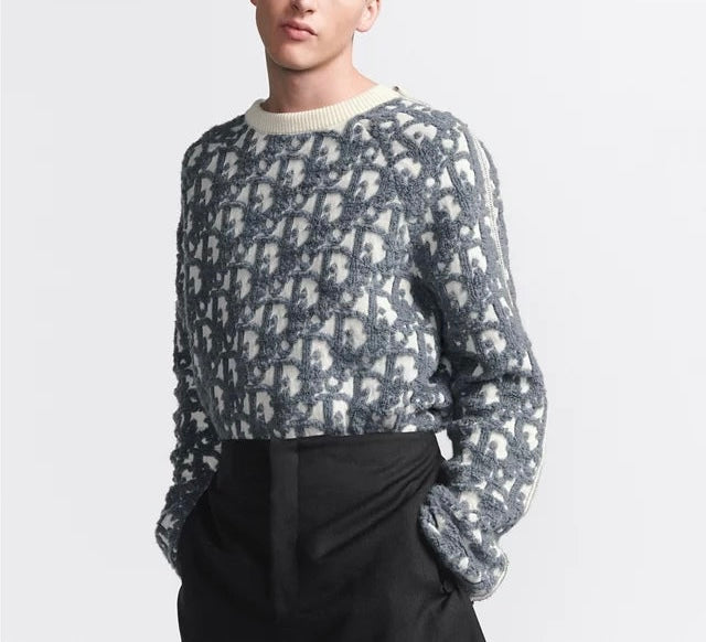 Dior 493M635AT847,Dior monogram sweater,Dior monogram knitwear,Dior sweater,Dior sweater mens,Dior sweater authenticity,Dior