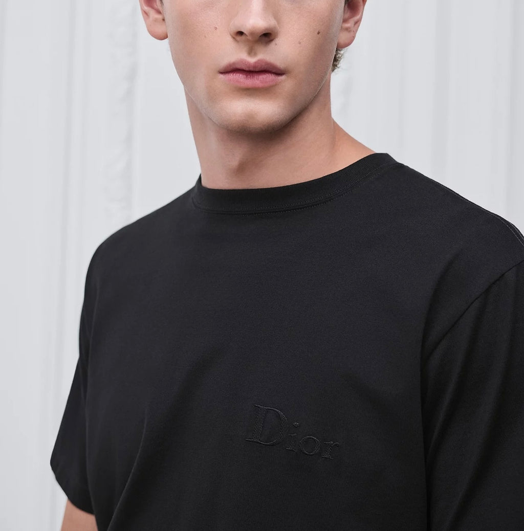 Winniemodo,Winniemodony,Dior 683J606A0677,Dior embroidery T-shirt sale,Dior T-shirt 2026,Dior T-shirt black,Dior T-shirt men