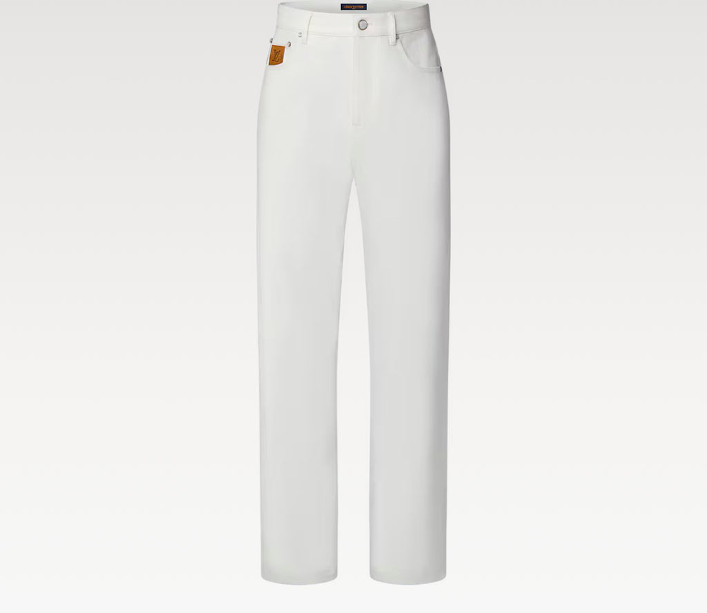 Louis Vuitton skate fit denim pants,LV skate fit denim pants,Louis Vuitton 1AHUVU,LV 1AHUVU,Louis Vuitton white jeans mens,LV