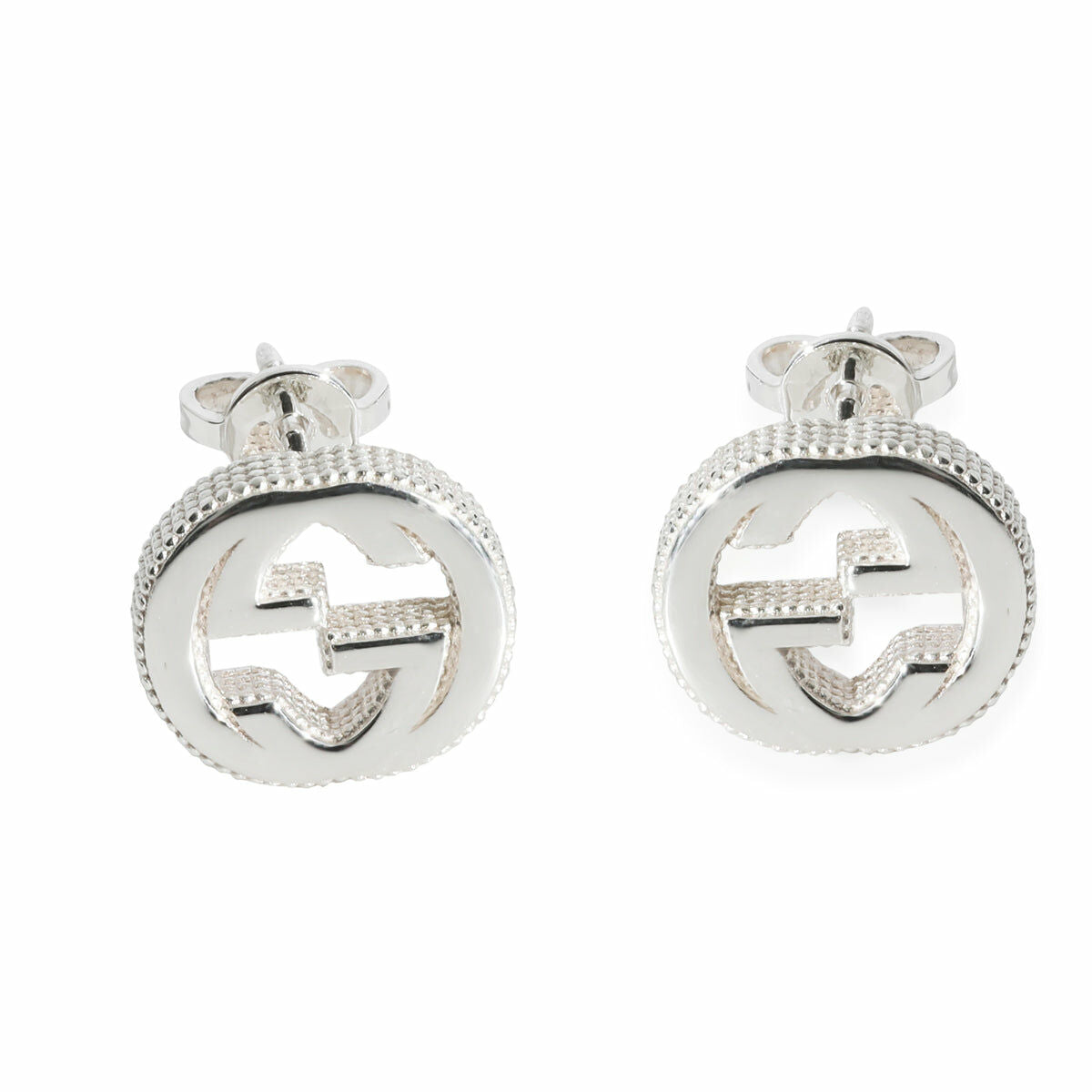 Gucci Running G Stud Earring in Sterling Silver,gucci online shop, gucci on sale, gucci outlet,gucci earring,GUCCI, gucci wom