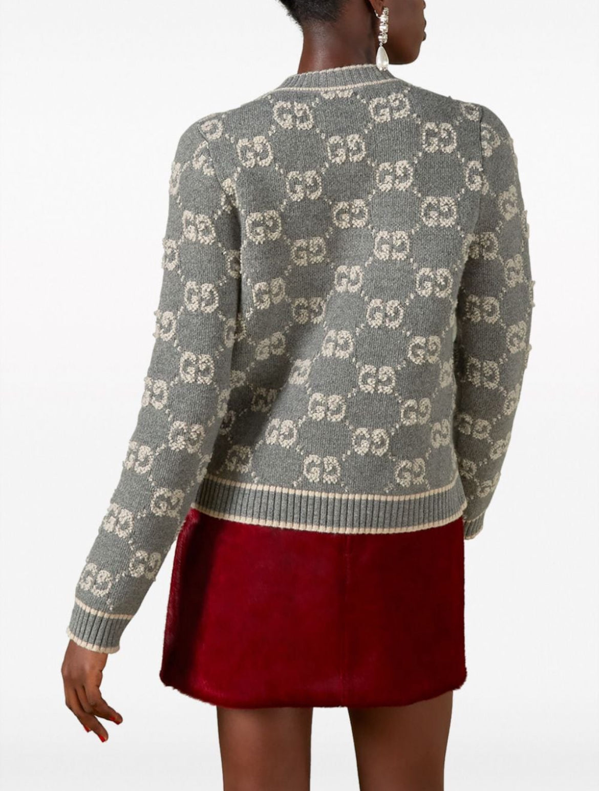 Gucci GG jacquard wool bouclé cardigan