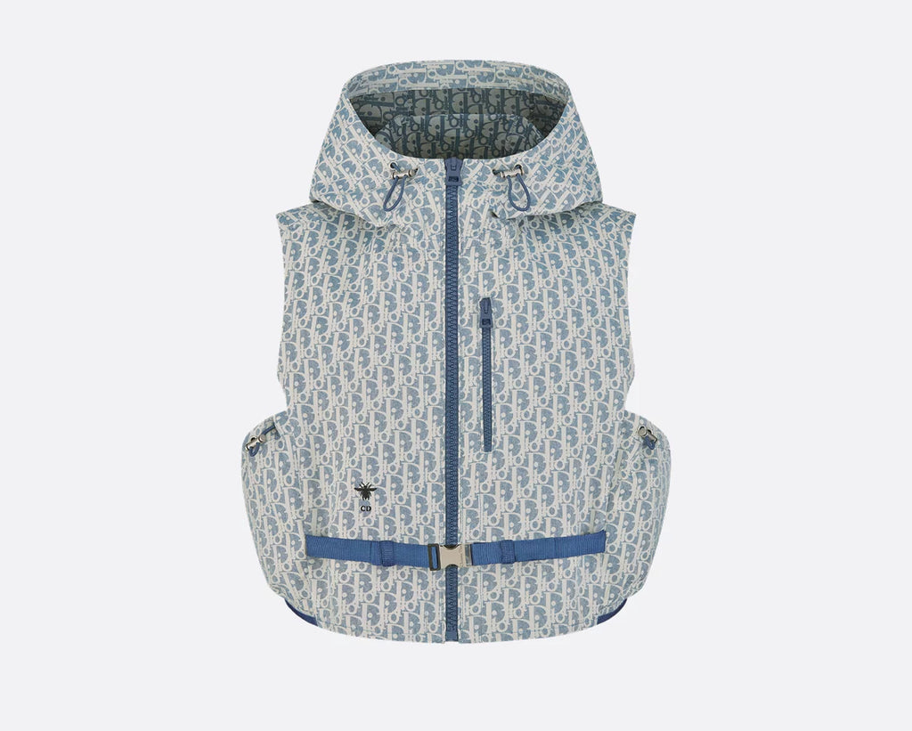 Dior 547G17A2570,Dior Diorivera hooded vest, Dior monogram hooded vest, Dior Diorivera vest jacket, Dior blue monogram hooded