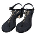 Winniemodo,Winniemodony,Chanel G31463,Chanel CC Chain Thong Sandals black,Chanel Thong Sandals sale,Chanel Thong Sandals chun