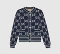 Gucci 753917XKCAN,Gucci monogram cardigan,Gucci cardigan blue,Gucci cardigan women gg logo,Gucci cardigan,Gucci cardigan on s