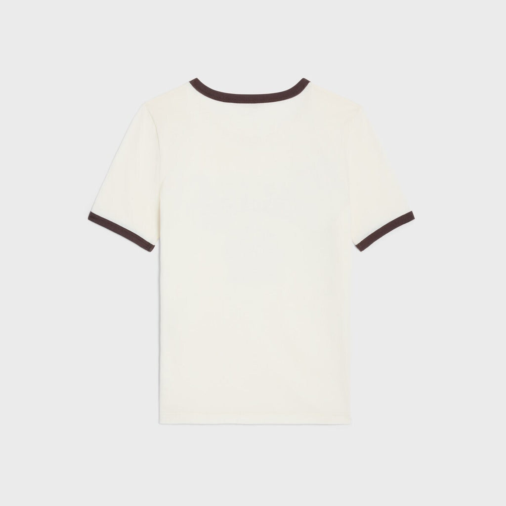 Celine RX09C671Q.02XI,Celine 70’s T-shirt jersey,Celine white T-shirt jersey,Celine white T-shirt womens,Celine white T-shirt