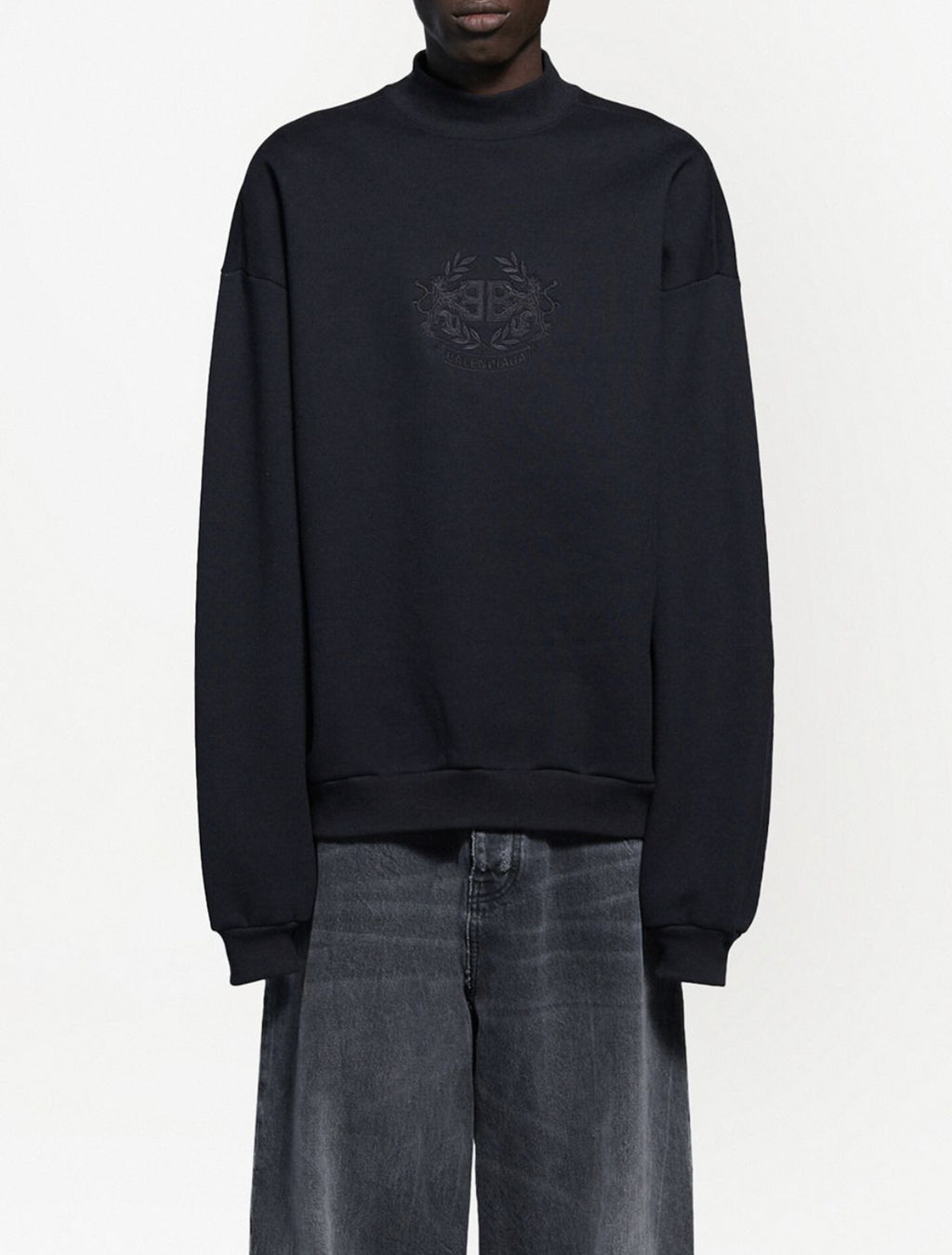 Balenciaga logo embroidered oversize sweatshirt