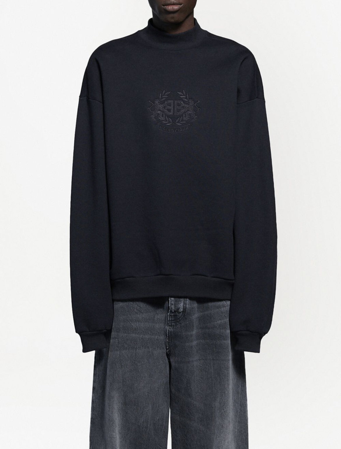 Balenciaga logo embroidered oversize sweatshirt