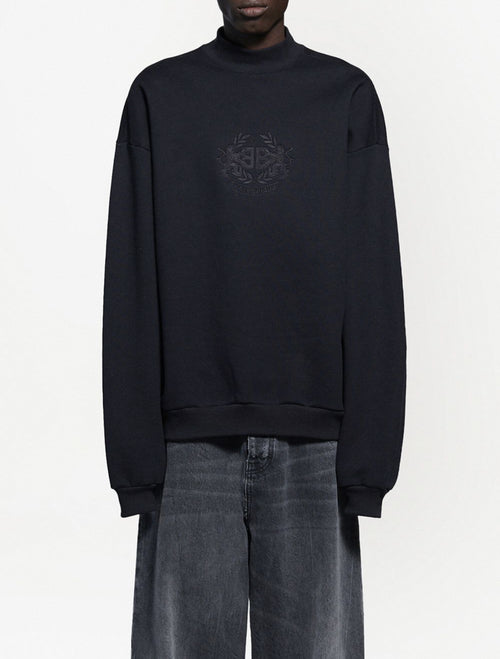 Balenciaga logo embroidered oversize sweatshirt