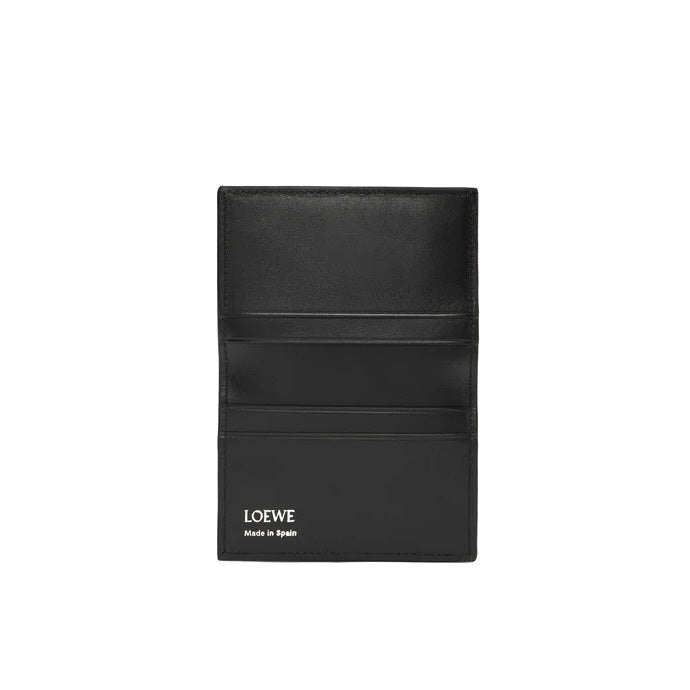 Loewe Slim bifold cardholder in shiny nappa calfskin,Loewe bifold card holder,Loewe men’s cardholder,Loewe navy cardholder in