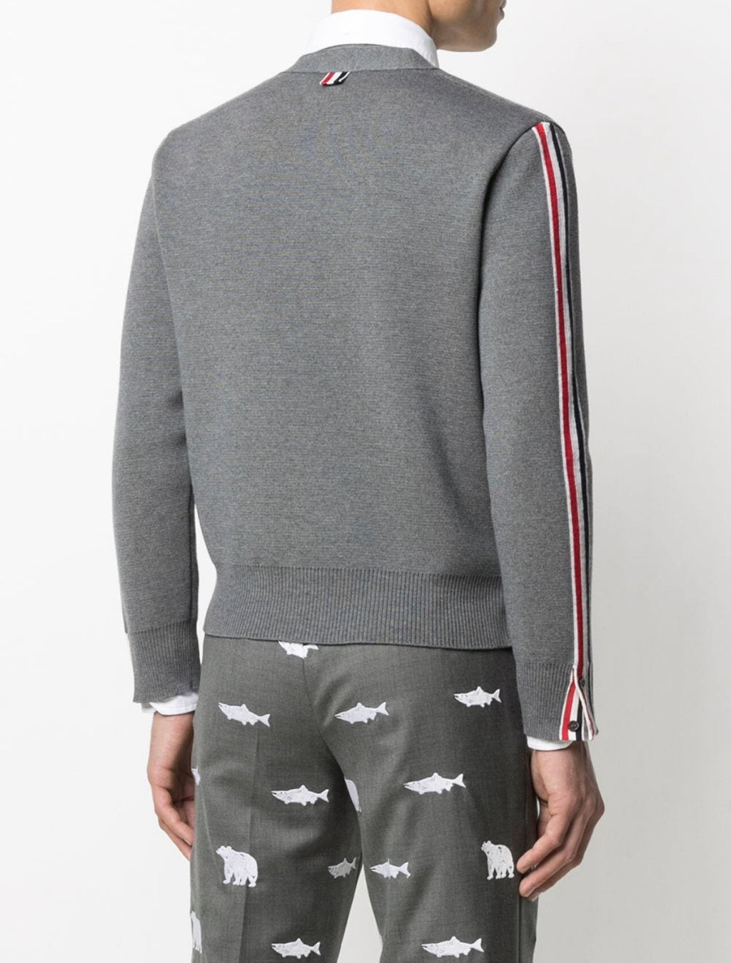 Thom Browne stripe-detailed wool cardigan
