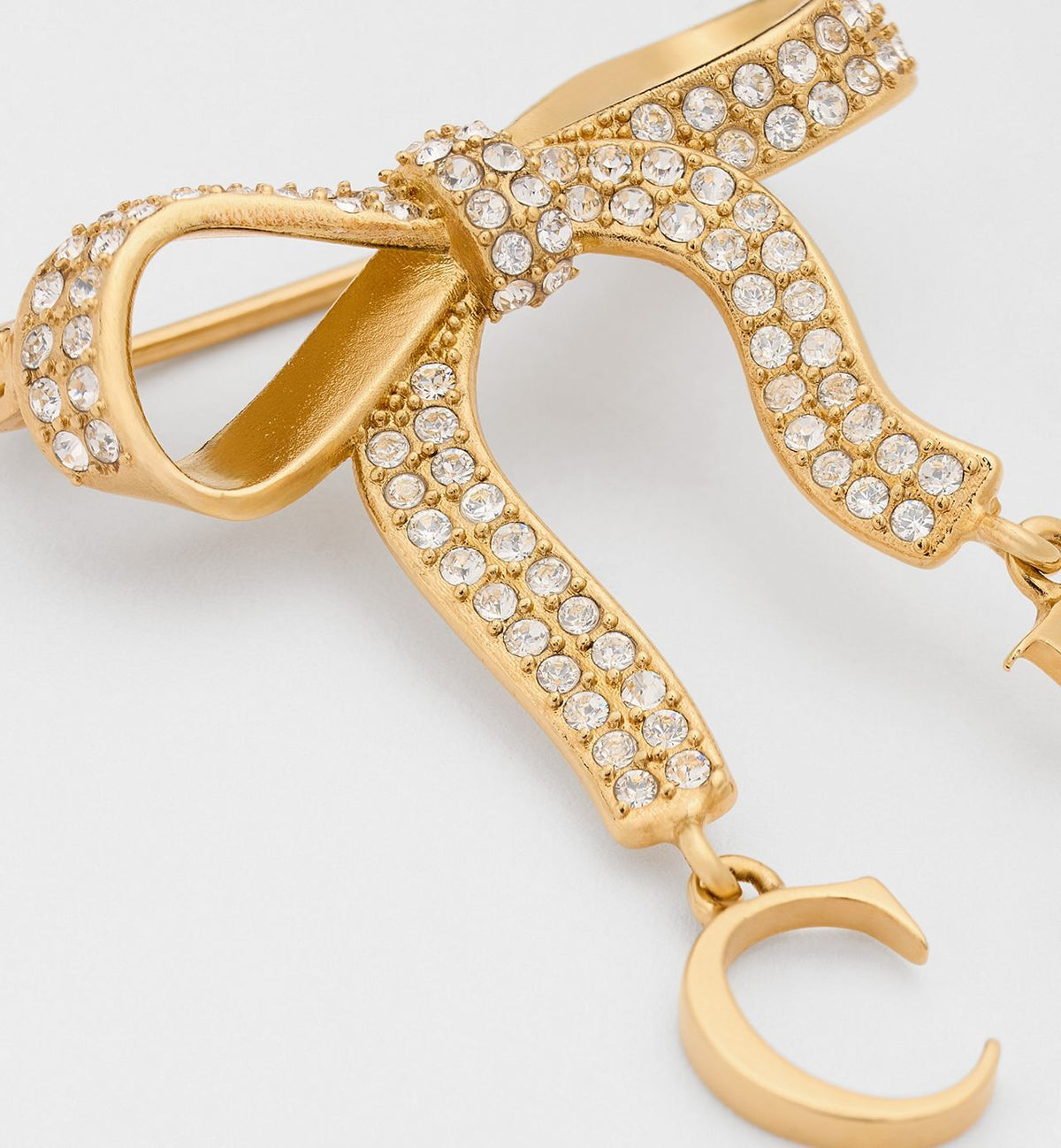 Winniemodo,Winniemodony,Dior V1975WOMCY,Dior brooch gold,Dior ribbon brooch,Dior brooch rhinestone,Dior brooch gold sale,Dior