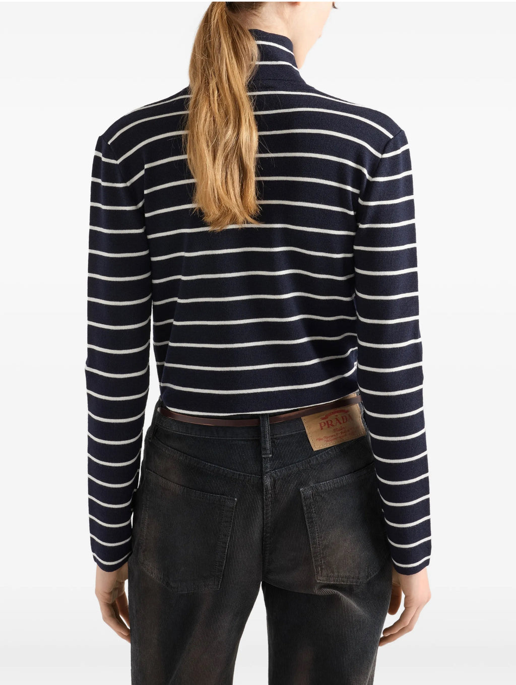 Winniemodo,Winniemodony,Prada P2657518YMF008,Prada stripe wool sweater,Prada stripe sweater,Prada stipe sweater women,Prada s