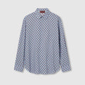 Gucci 814557Z7AHC,Gucci GG printed shirt,Gucci monogram shirt,Gucci blue monogram shirt,Gucci blue monogram shirt mens,Gucci