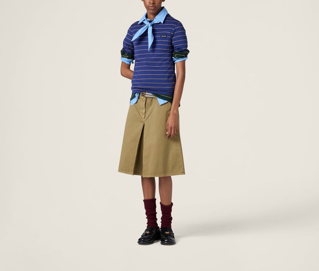MIU MIU MJN537_14RT_F0XEI_S_OOO,Miu Miu stripe T-shirt,Miu Miu stripe blue T-shirt,Miu Miu blue T-shirt,Miu Miu T-shirt 2025,