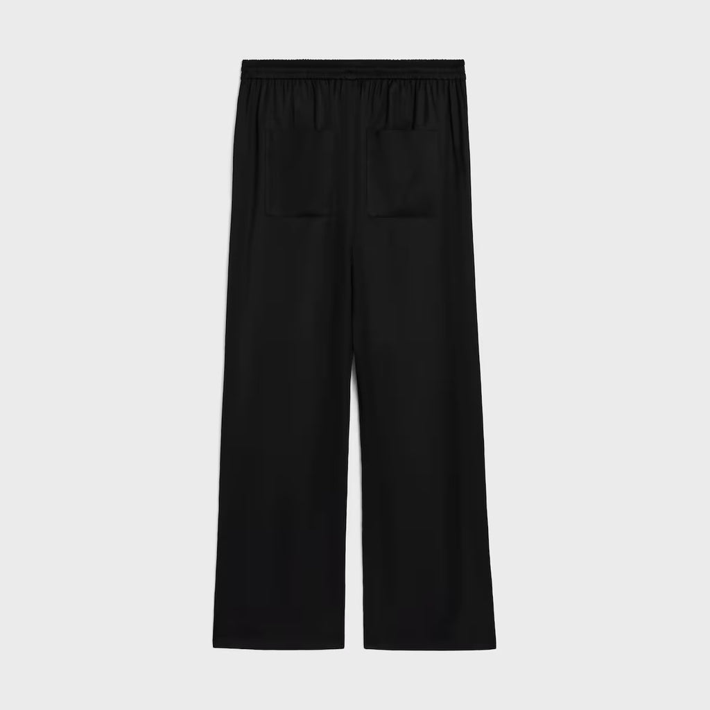 Celine 2P71A199Q,Celine jogging pants,Celine pants,Celine pants satin,Celine trousers,Celine loose fit trousers,Celine pants