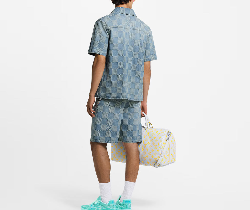 Louis Vuitton 1AHVYZ,LV 1AHVYZ,Louis Vuitton 3D denim short sleeved shirt,LV denim short sleeved shirt,Louis Vuitton denim sh