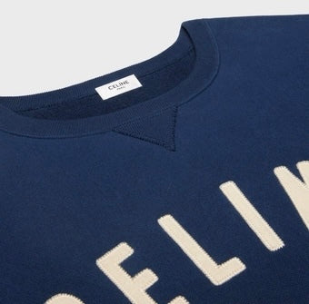 Celine Paris loose sweatshirt in cotton fleece,Celine 2Y43E649W.07YC,Celine sweater,Celine sweater on sale,Celine sweater aut