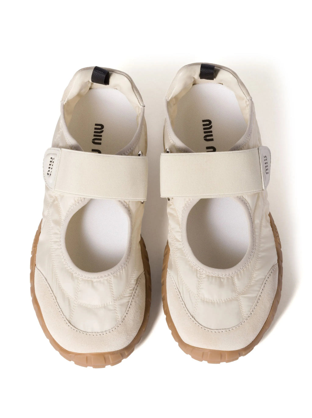 MIU MIU 5F416E,Miu Miu tyre technical fabric suede ballerinas,MIU MIU suede ballerinas,MIU MIU tyre ballerinas shoes,MIU MIU