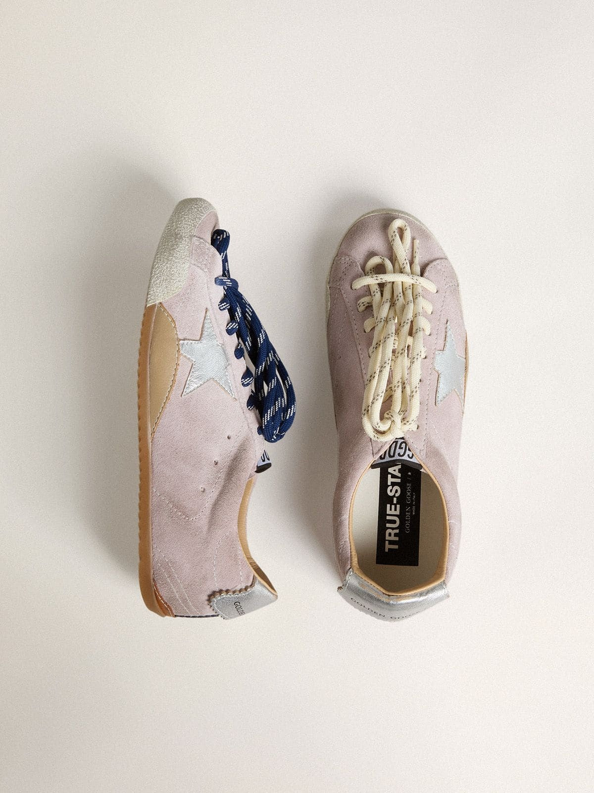 Golden Goose true star in pastel pink suede with sliver star sneaker,Golden goose pink sneaker,Winniemodo,Winnie modo,Golden