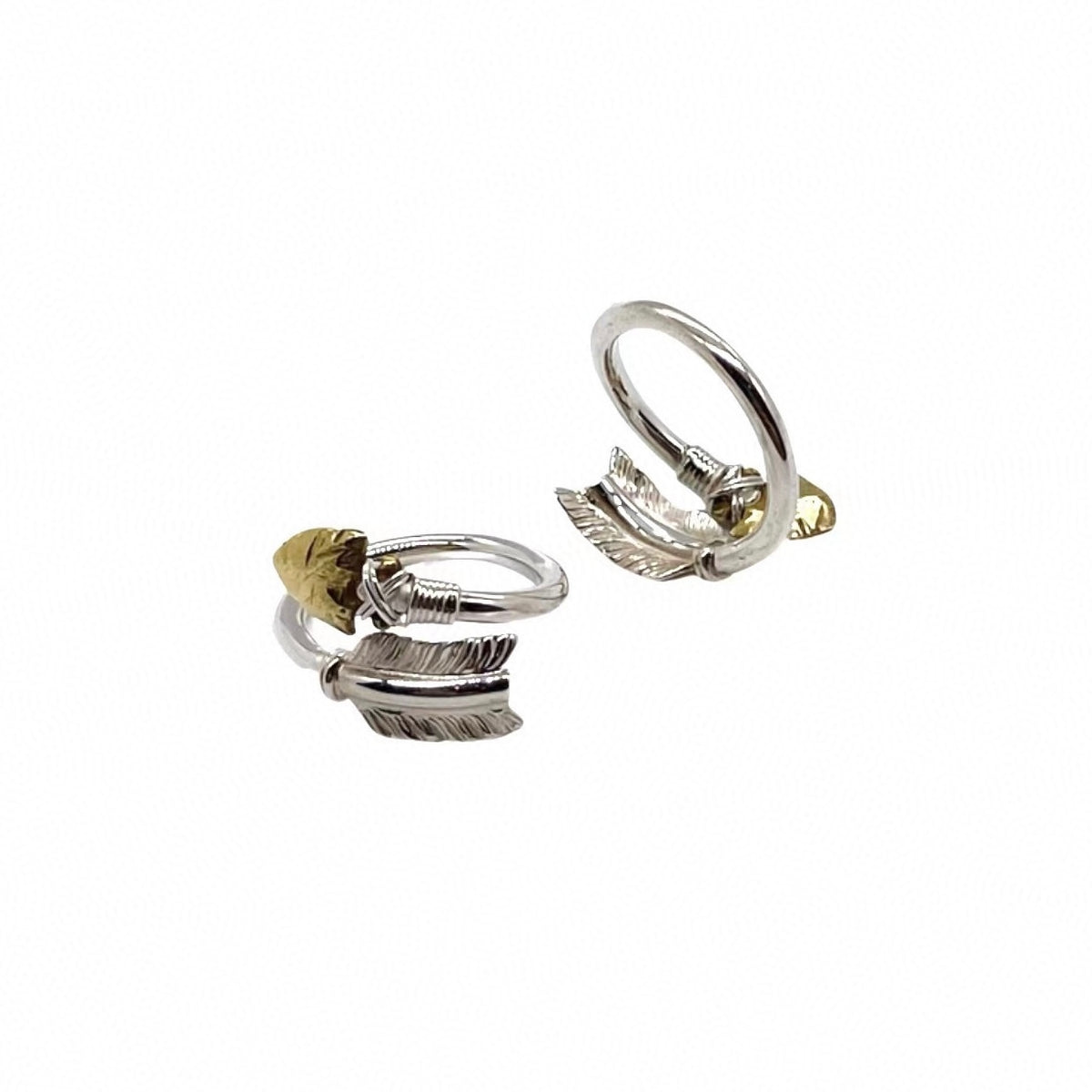 Goro’s Gold Head Feather Bow and Arrow Ring