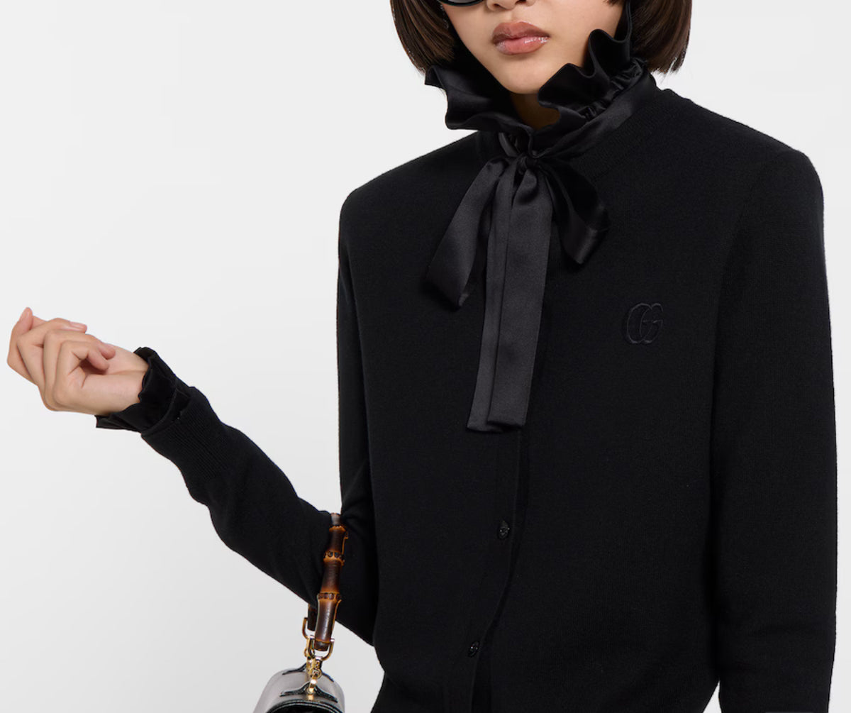 Winniemodo,Winniemodony,Gucci 864982,Gucci cardigan black,Gucci cardigan sale,Gucci clothes outlet,Gucci knitwear discount,lu
