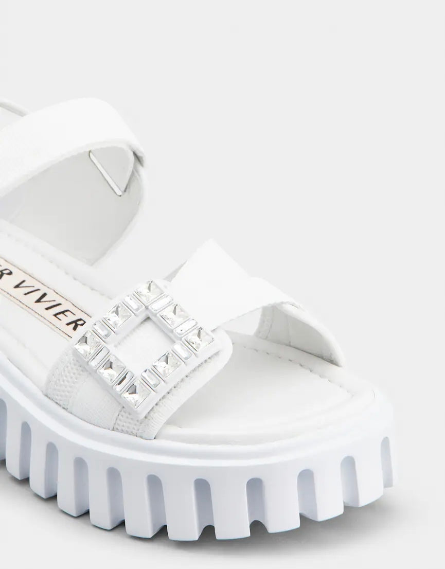 Roger Vivier buckle sandals in technical fabric,RVW70637560T58B001 Roger Vivier,Roger Vivier outlet,Roger Vivier online shop,