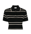 Saint Laurent 743666Y37IS,YSL 743666Y37IS,Saint Laurent stripes polo shirt,Saint Laurent striped womens polo shirt,YSL womens
