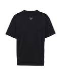 Prada UJN861S232240,Prada triangle logo T-shirt,Prada T-shirt white,Prada white T-shirt mens,Prada T-Shirt black,Prada black