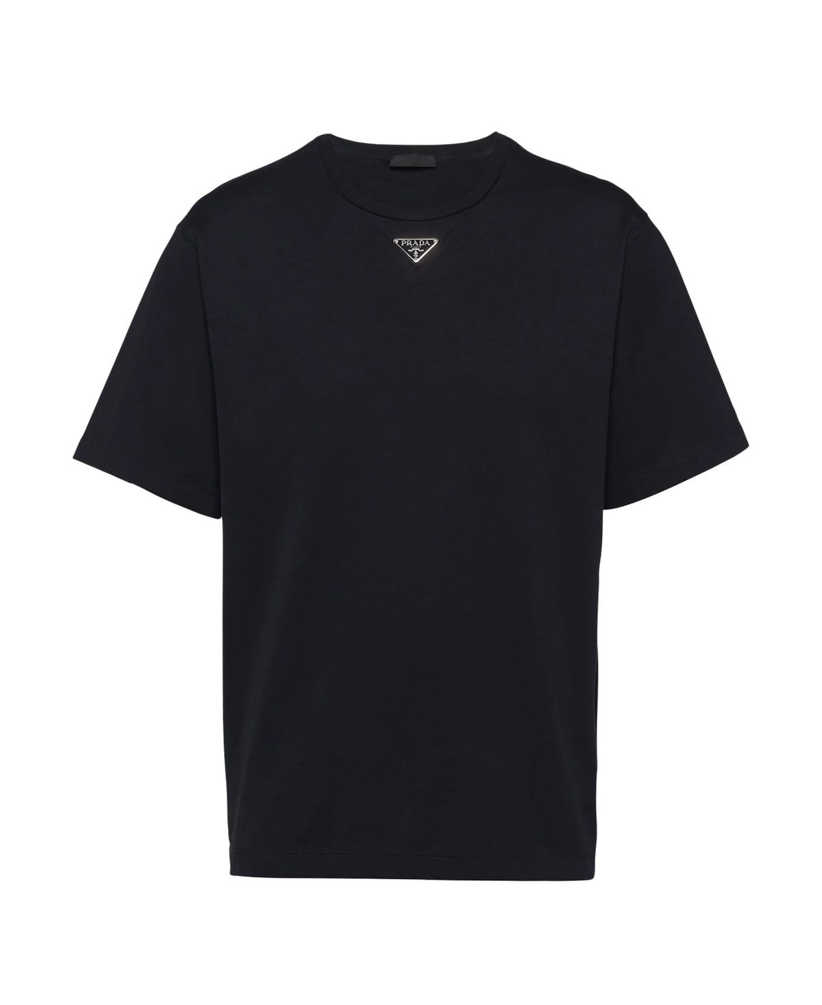 Prada UJN861S232240,Prada triangle logo T-shirt,Prada T-shirt white,Prada white T-shirt mens,Prada T-Shirt black,Prada black